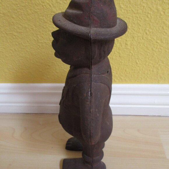 VTG Heavy, Large Cast Iron, "Give Me A Penny Bank" 4.5 pounds, 11" approx. - Picture 3 of 8